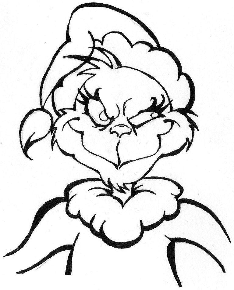 Grinch Coloring Pages Hand Drawing - Free Printable Coloring Pages