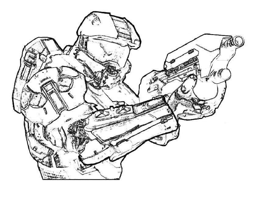 Best Of Halo Coloring Pages Printable | JColor