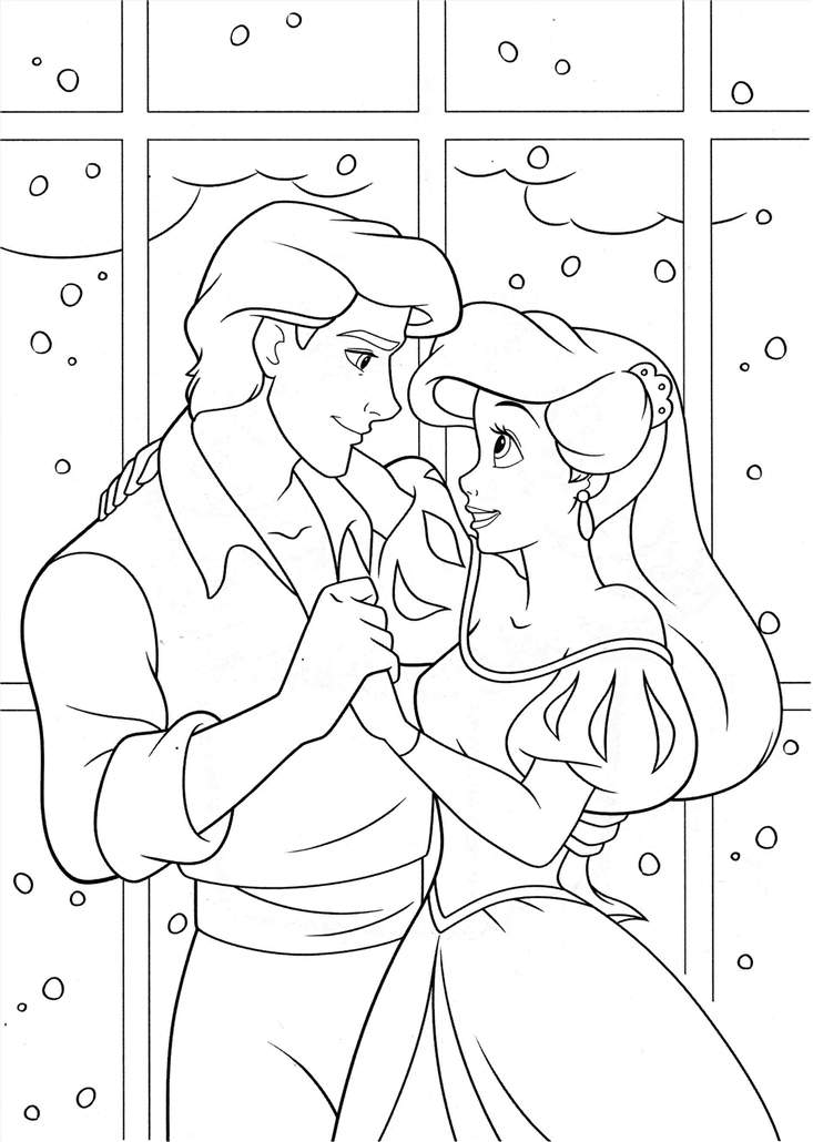 Free How to Draw Ariel Coloring Pages And Eric And Melody Online 1025 printable