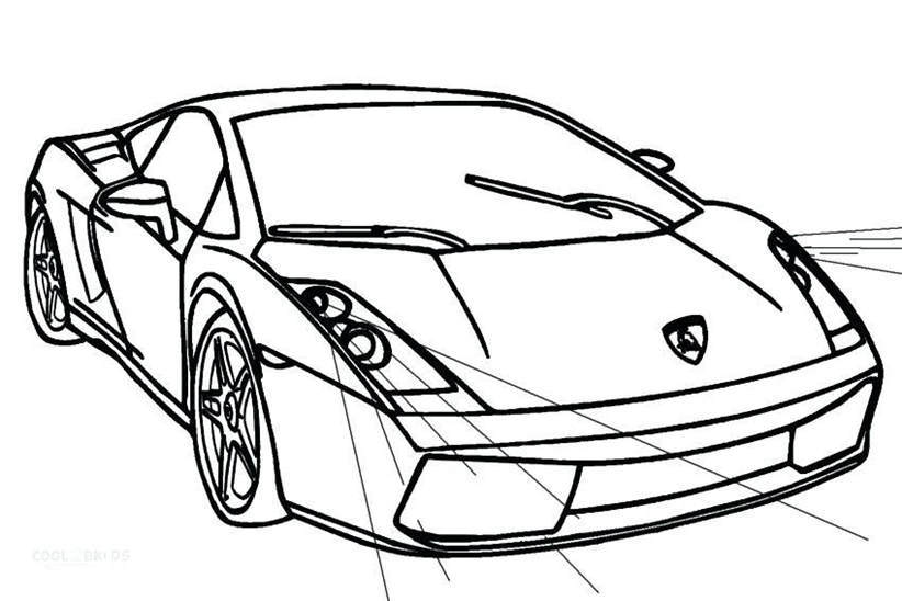 Free Lamborghini Coloring Pages Easy Outline 312 printable
