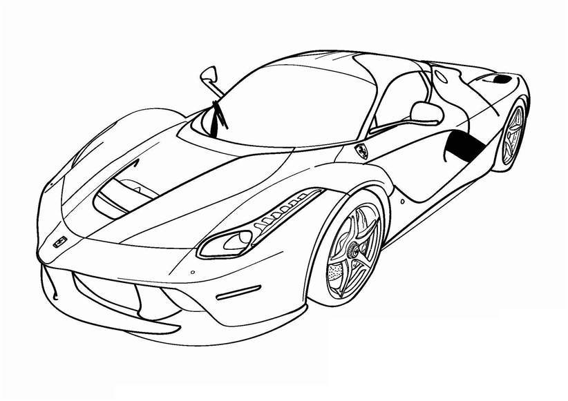 Lamborghini Coloring Pages Printable Clipart Lovely Ferrari Laferrari ...