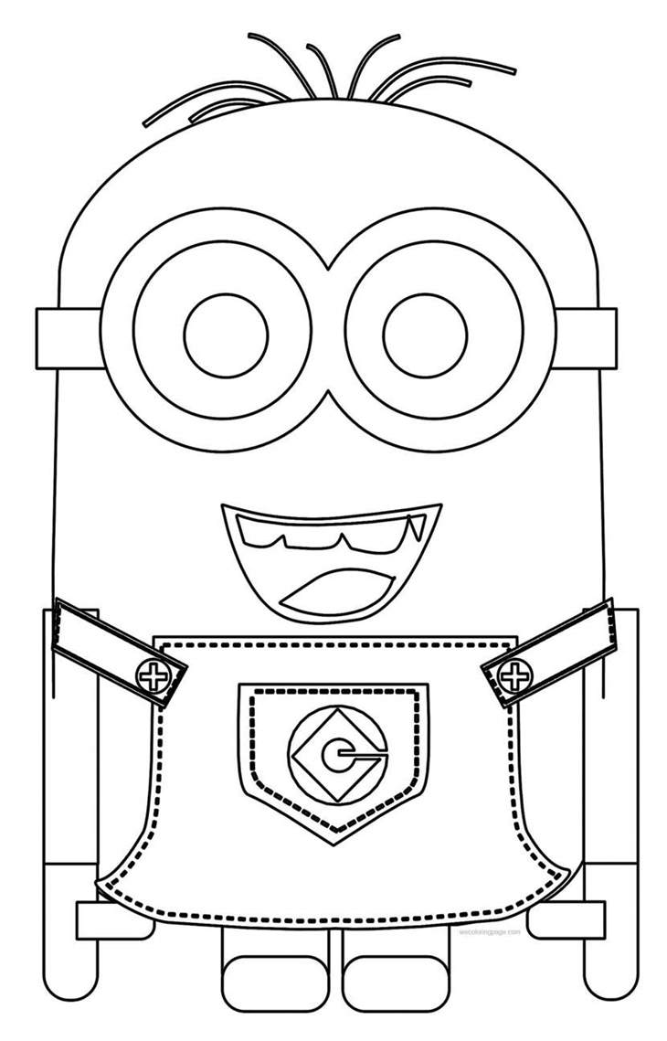 Free Minions Coloring Pages Awesome Line Drawing 3434 printable