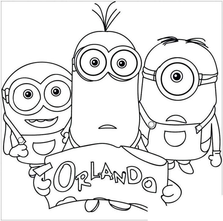 Free Minions Coloring Pages for Kids Family 684 printable