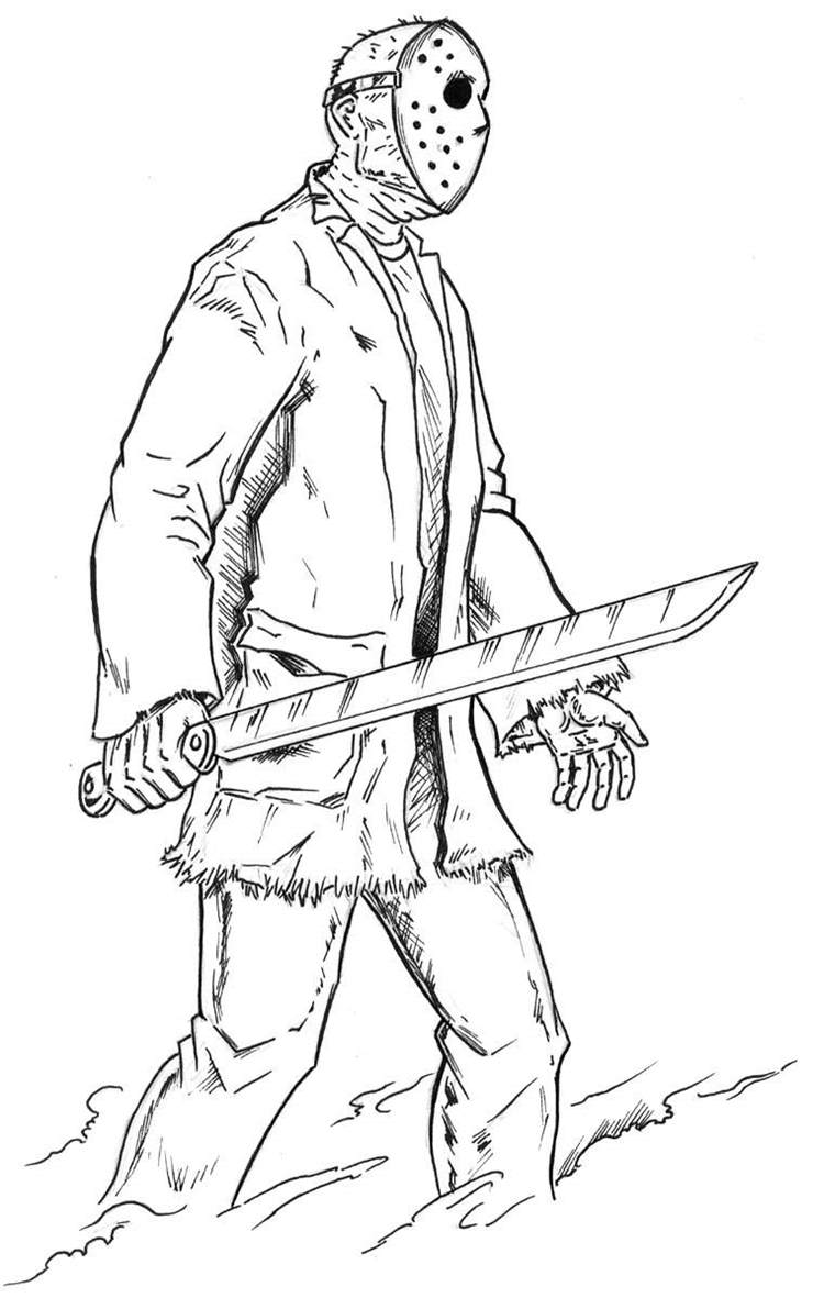 Michael Myer Free Coloring Pages Sketch Coloring Page