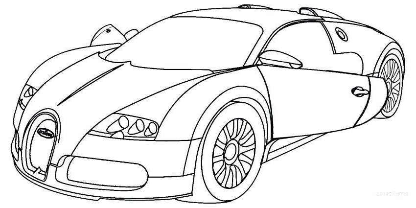 Black And White Buggati Coloring Pages