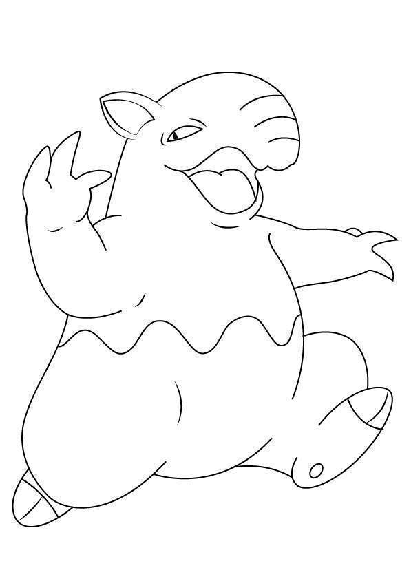 Free Drowzee from Pokemon Coloring Pages printable