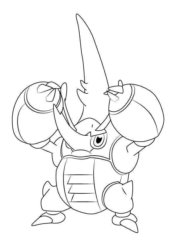 Free Mega Heracross from Pokemon Coloring Pages printable