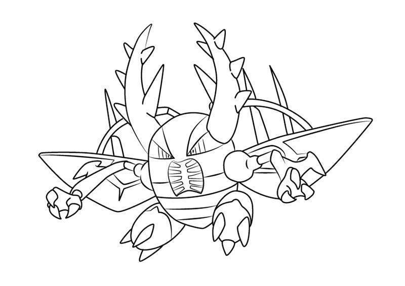 Mega Pinsir from Pokemon Coloring Pages - Free Printable Coloring Pages