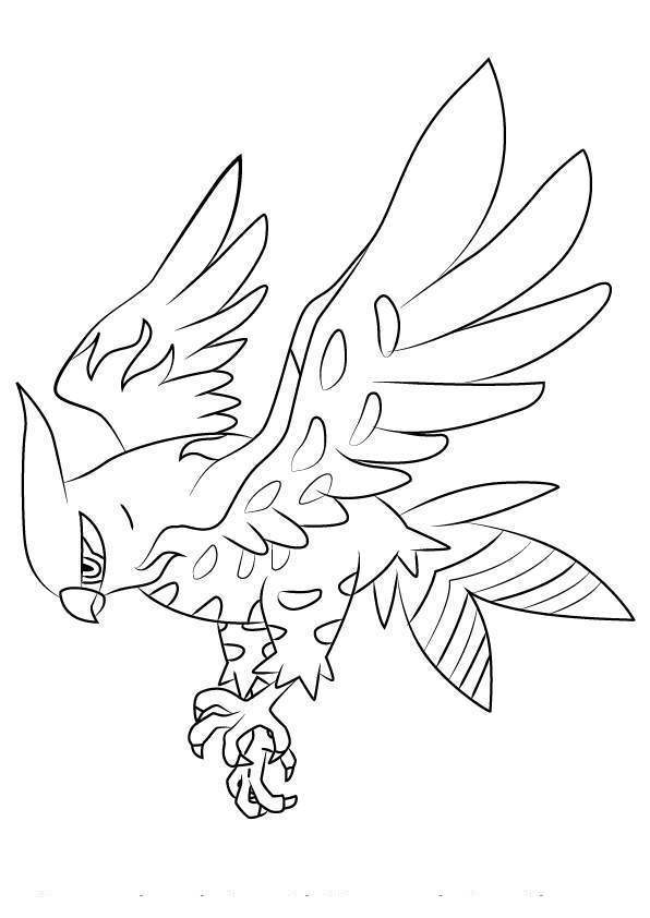 Talonflame from Pokemon Coloring Pages - Free Printable Coloring Pages