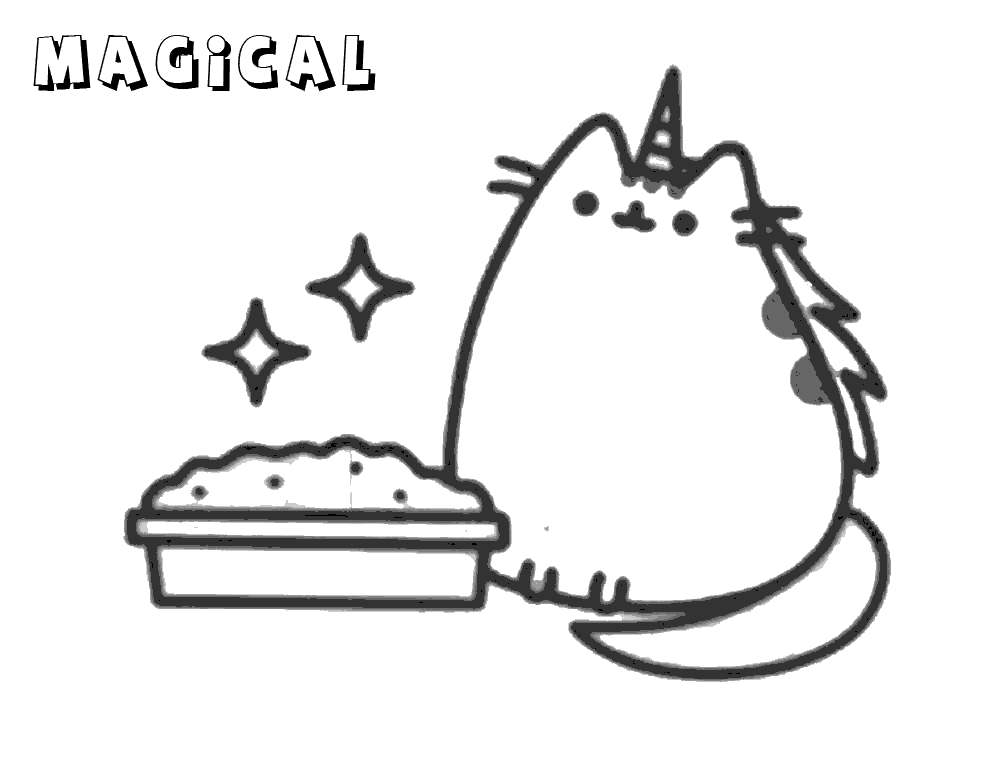 Pusheen Cat Birthday Coloring Pages - Free Printable Coloring Pages