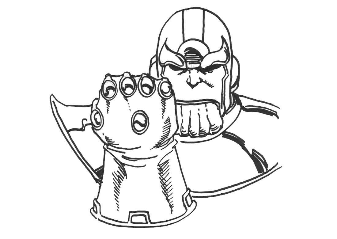 Free Infinity Gauntlet Coloring Pages Line Drawing printable