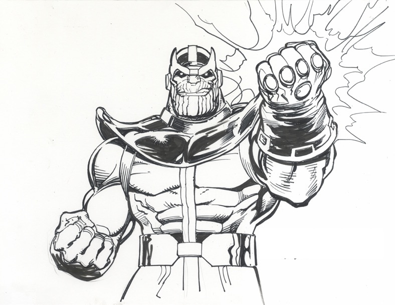 Free Infinity Gauntlet Coloring Pages Lineart printable