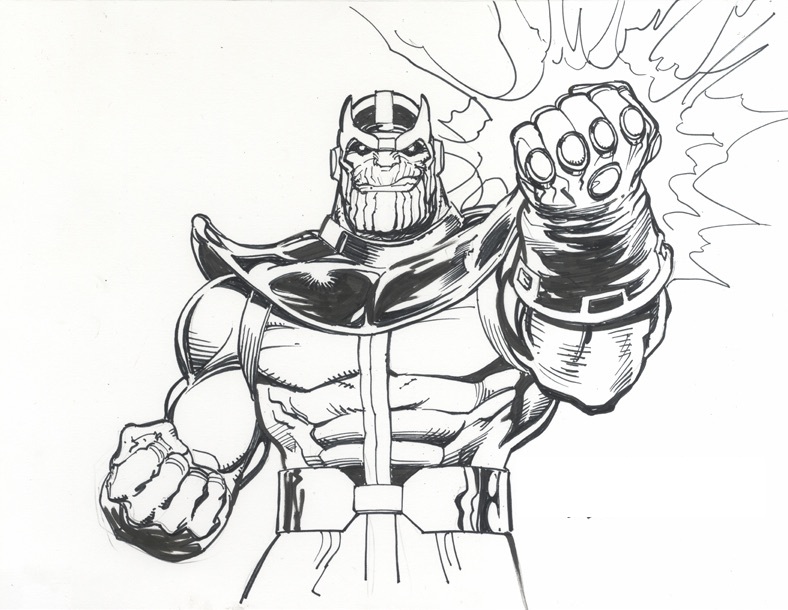 Infinity Gauntlet Coloring Pages Lineart Free Printable Coloring Pages
