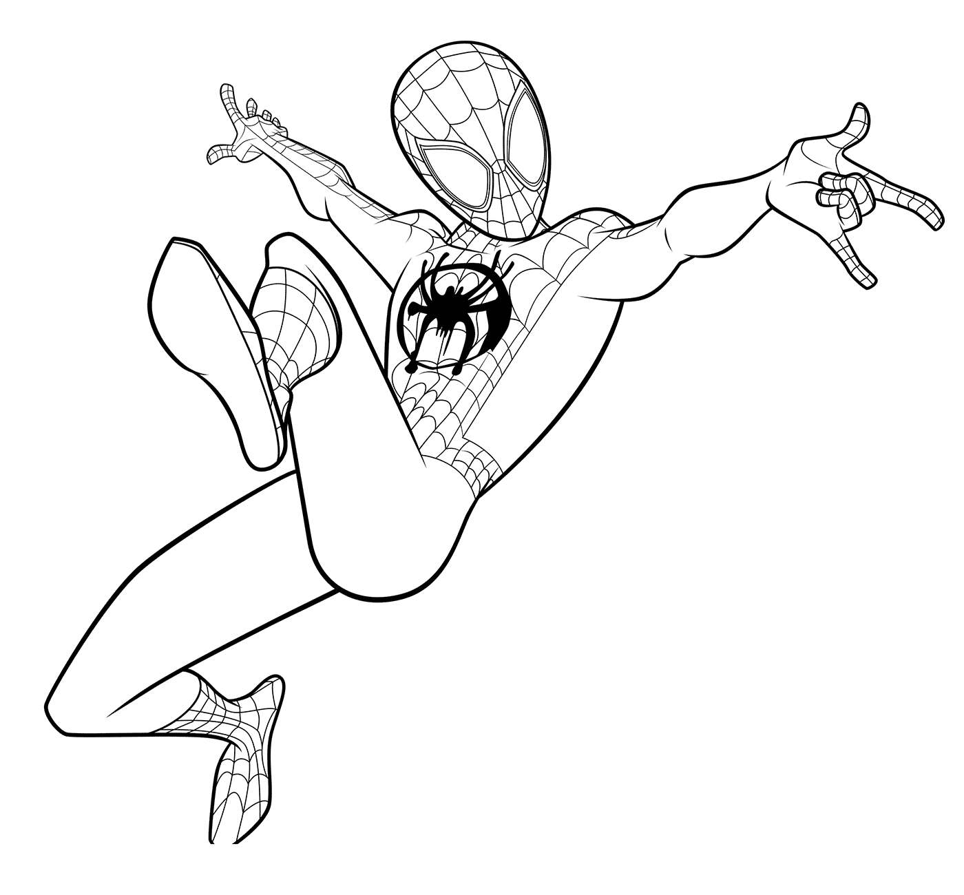 Free Spider Man Into the Spider Verse Coloring Pages Morales printable