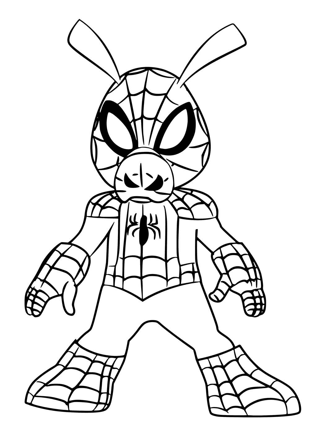 Spider Man Into the Spider Verse Coloring Pages Spider Ham - Free