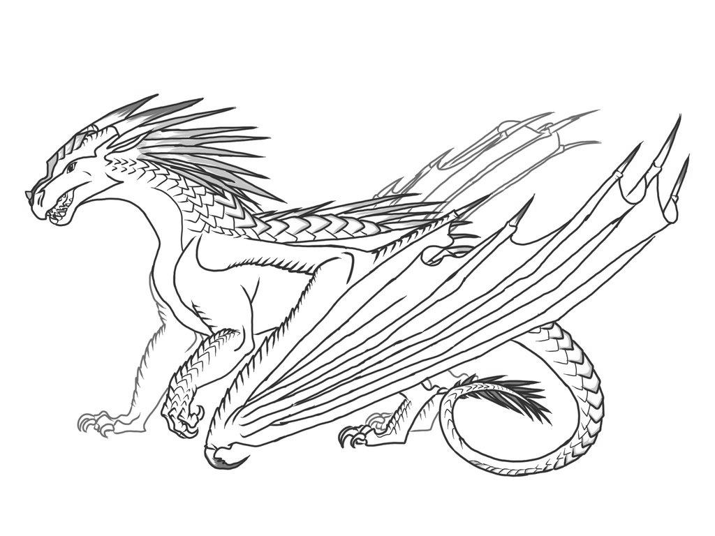 Wings Of Fire Coloring Pages Rainwing Drawings Free Printable 