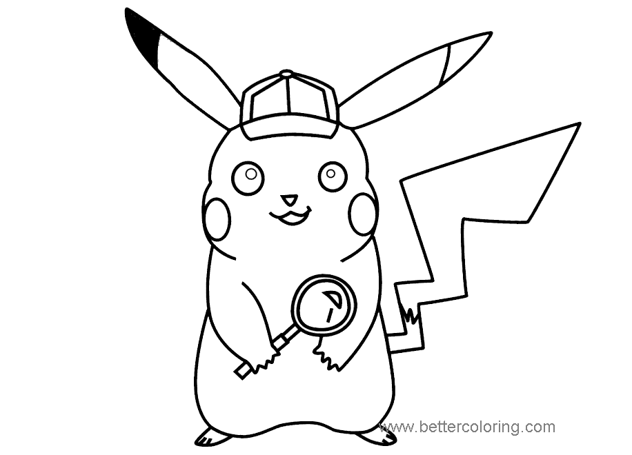 10 Detective Pikachu Coloring Pages for Movie Lovers to Unleash Their Inner Detective