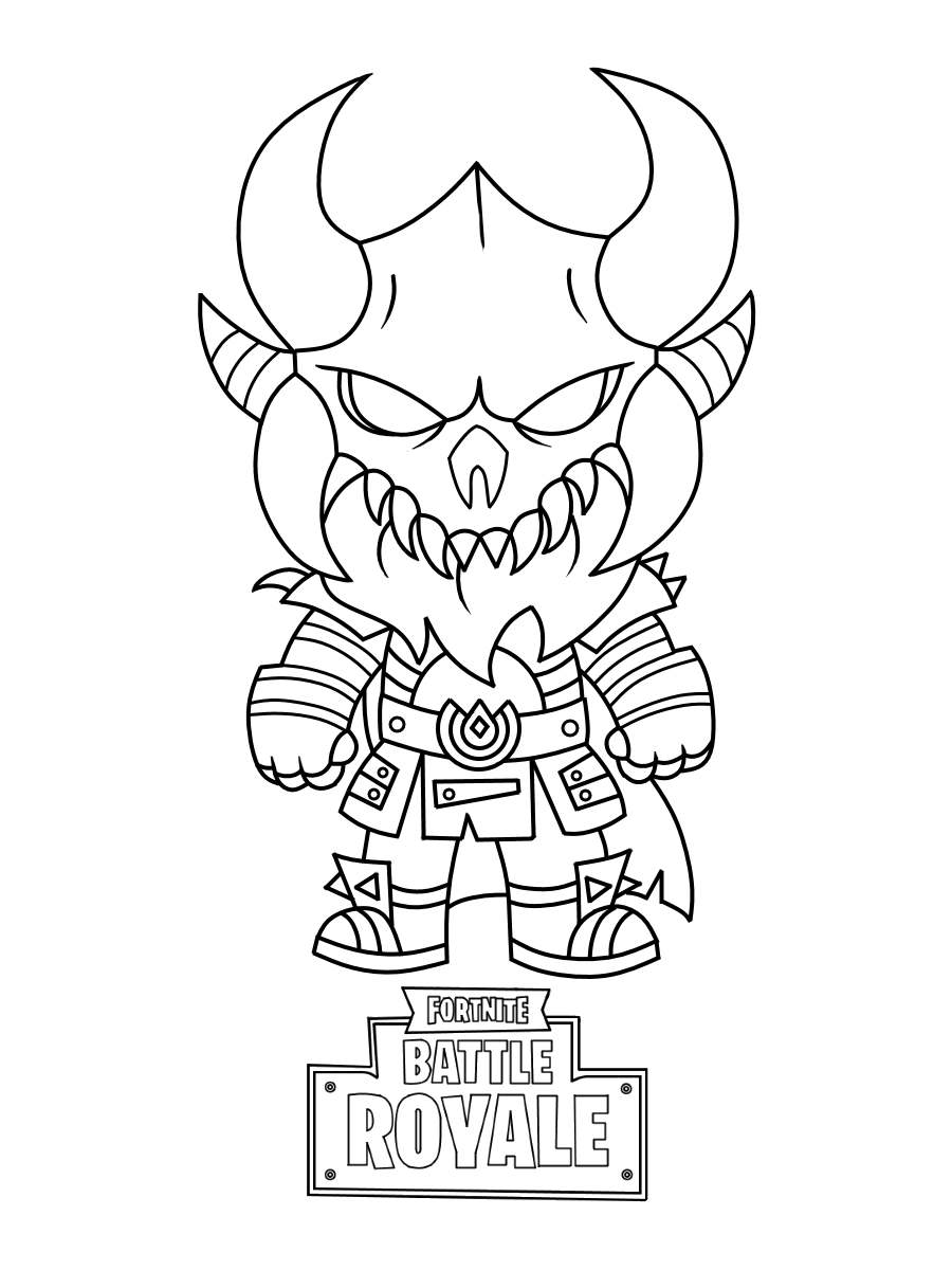 910 Cartoon Fortnite Skins Coloring Pages with Animal character