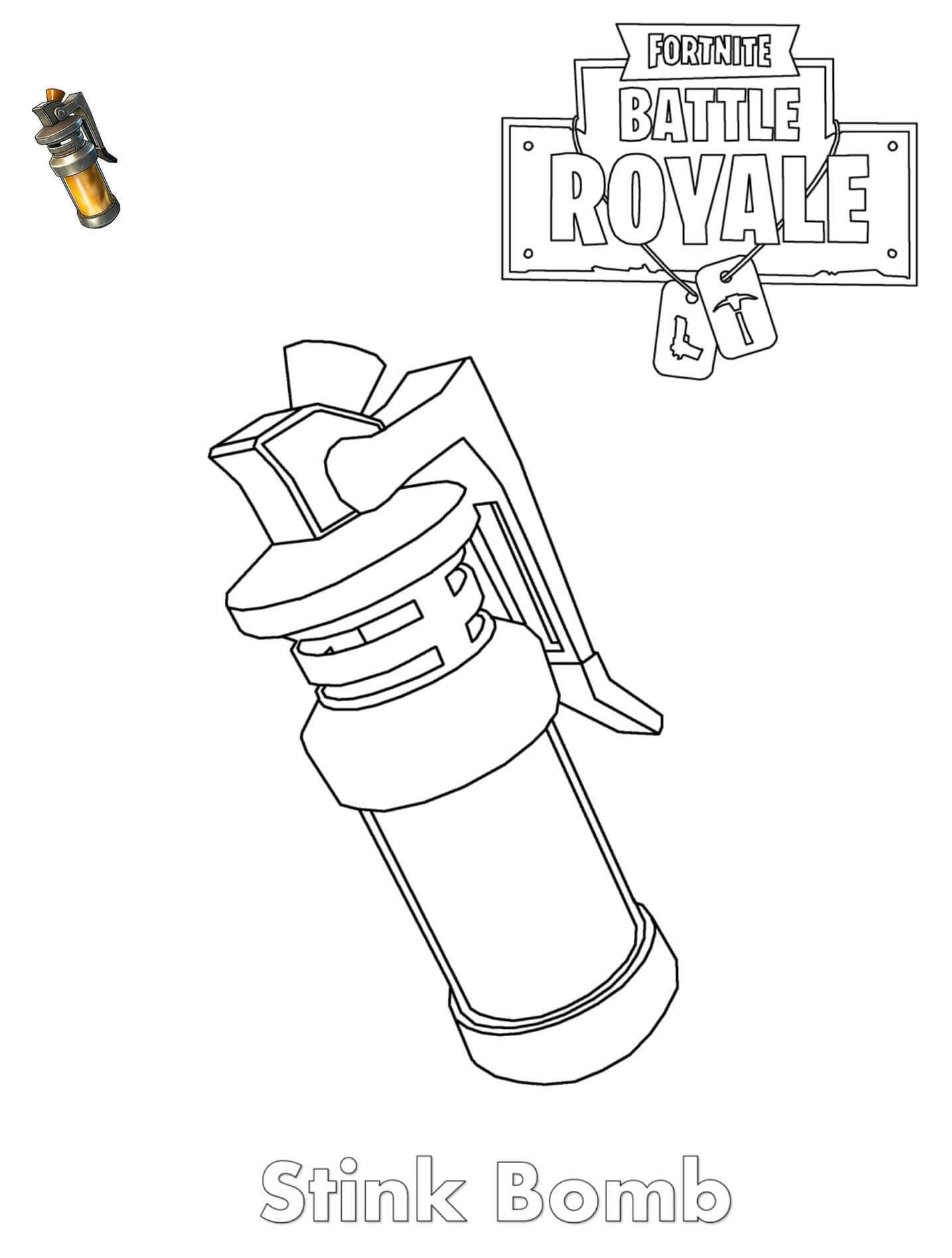 Free Fortnite Skin Coloring Pages Stink Bomb printable