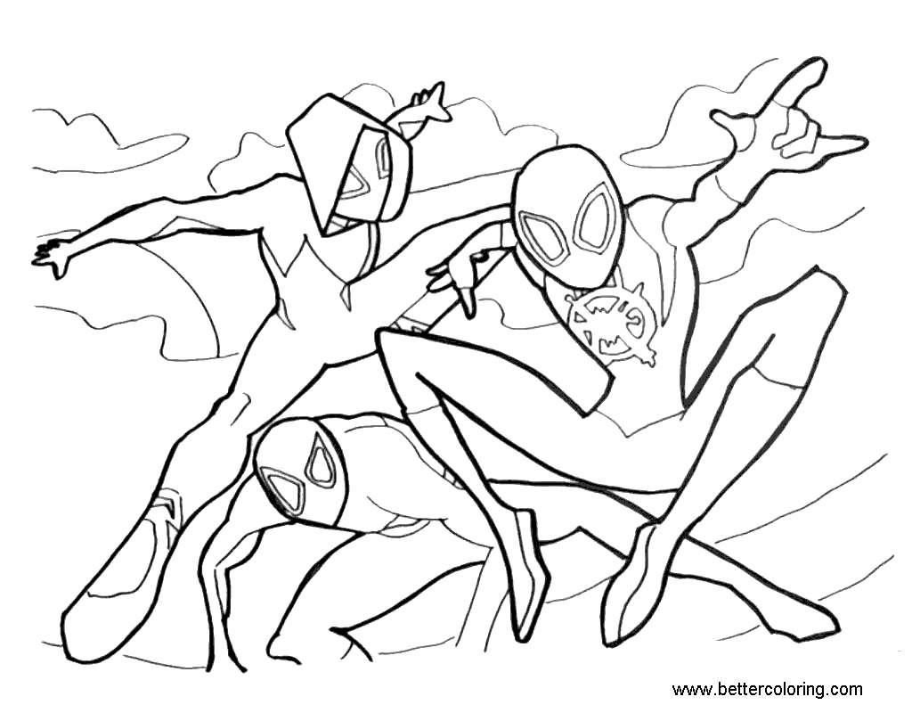Miles Morales Coloring Pages Outline - Free Printable ...