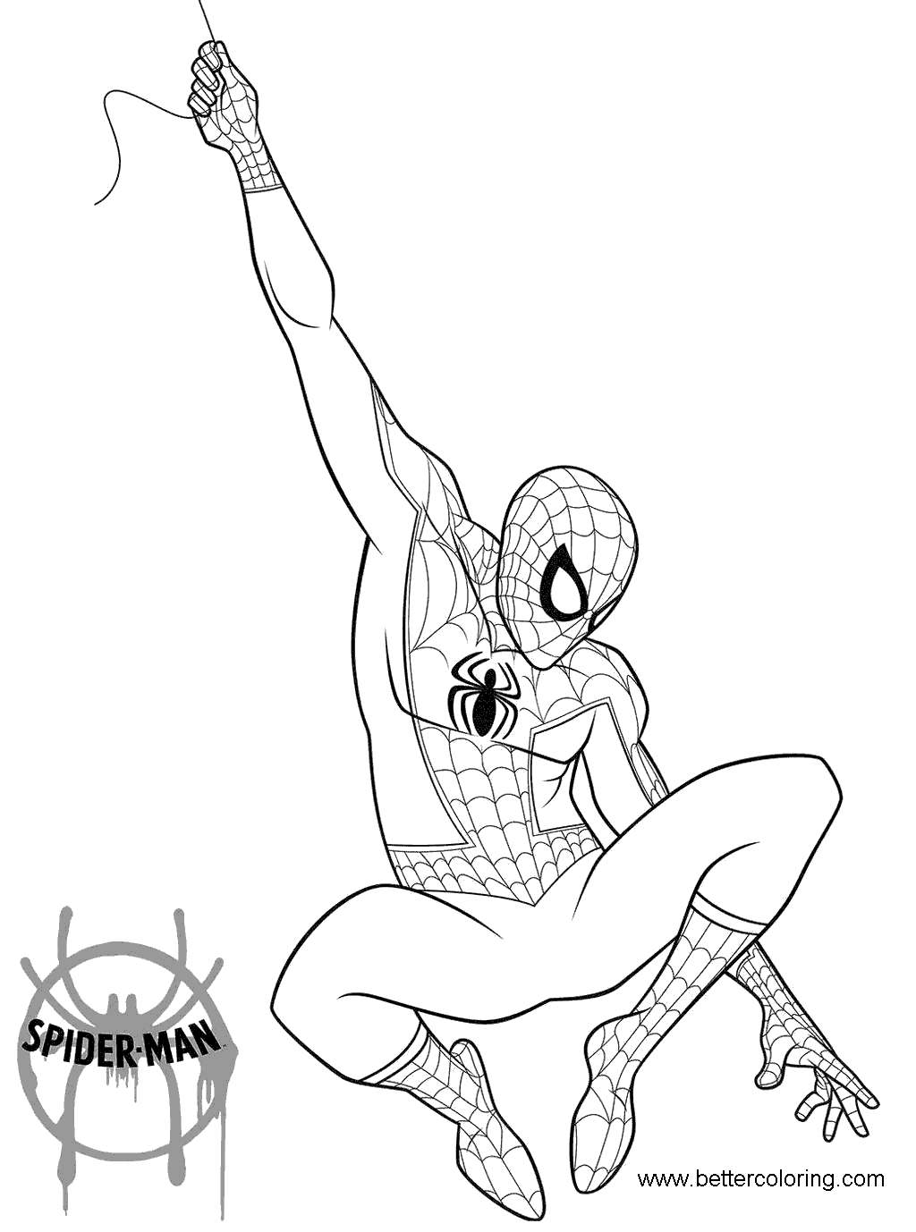 Free Miles Morales Coloring Pages for Kids printable