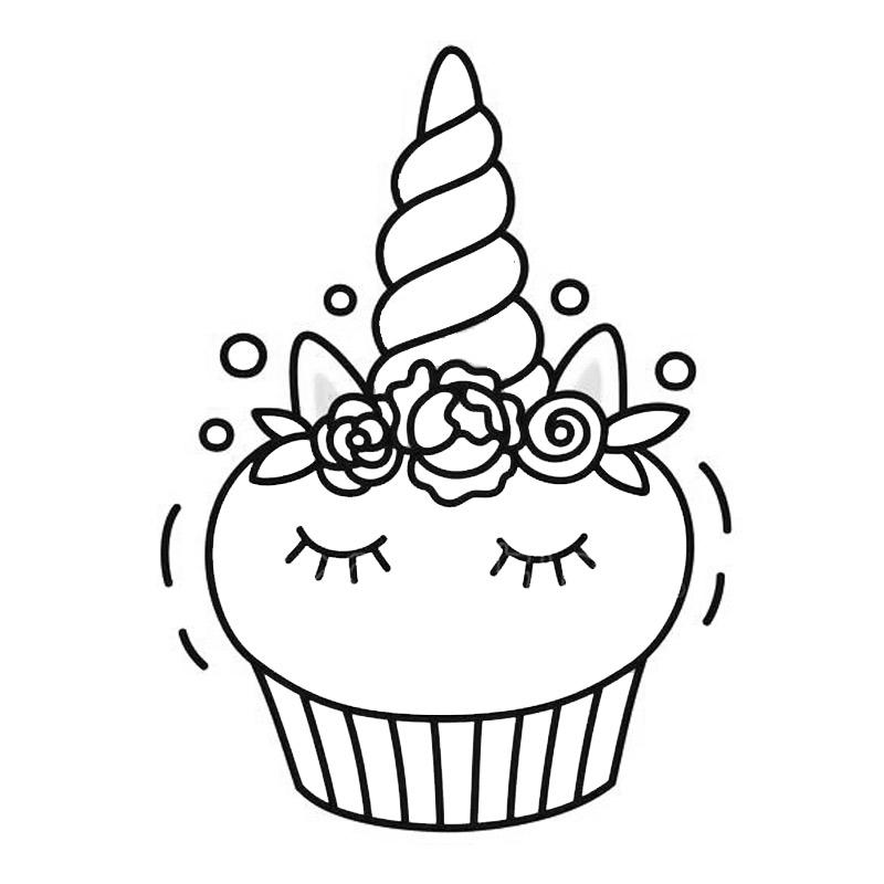 Unicorn Cake Coloring Pages Activity - Free Printable Coloring Pages