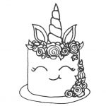 Unicorn Cake Coloring Pages for Kids - Free Printable ...