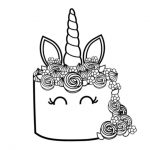 Unicorn Cake Coloring Pages For Adults - Free Printable Coloring Pages