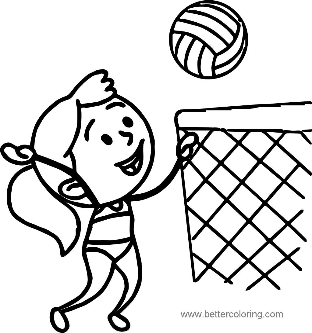 Summer time Coloring Webpages Woman Volleyball - Cost-free Printable photograph relating to Volleyball Printable referred to as Summer Coloring Webpages Woman Volleyball - Absolutely free Printable