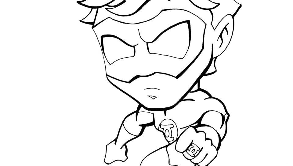 Free Chibi Green Lantern Coloring Pages Characters printable