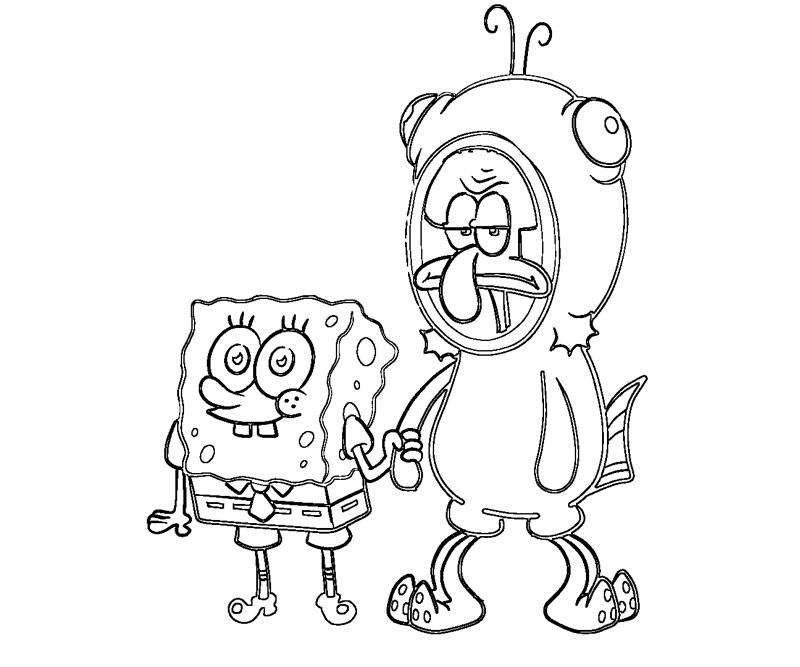 Free Funny Squidward Coloring Pages printable