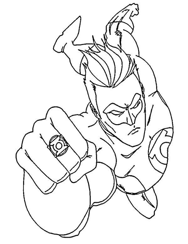 Free Green Lantern Coloring Pages Clipart Black and White printable