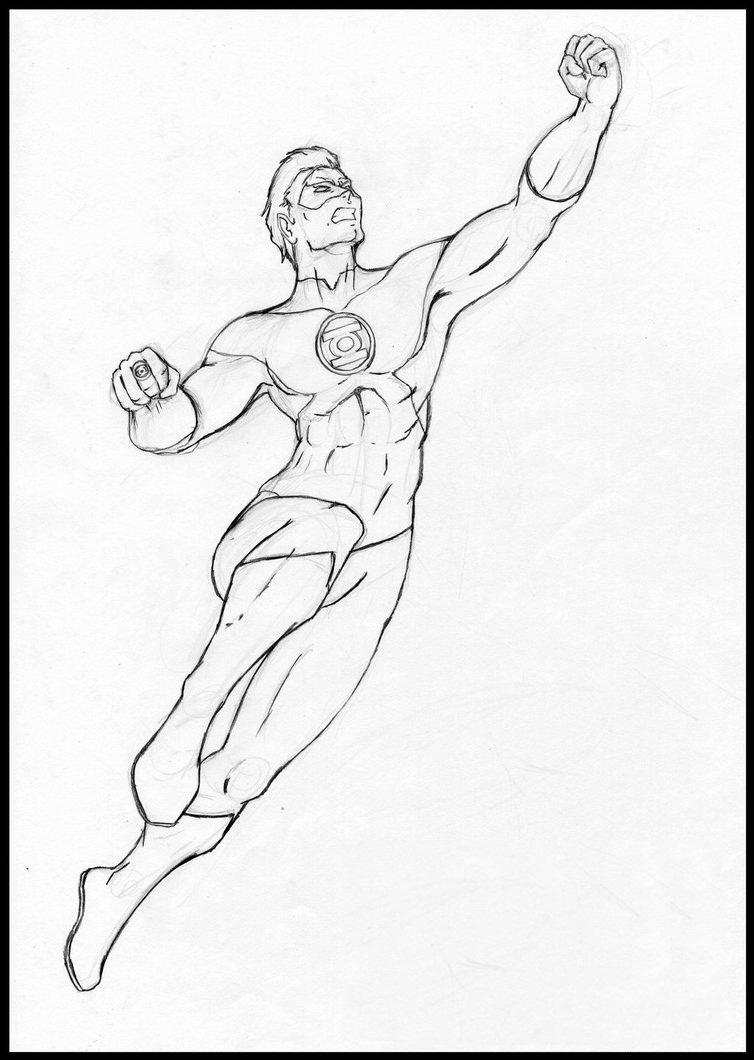Free Green Lantern Coloring Pages for Girls printable