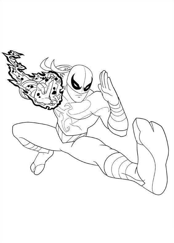 Iron Spider Coloring Pages Marvel Superhero - Free Printable Coloring Pages