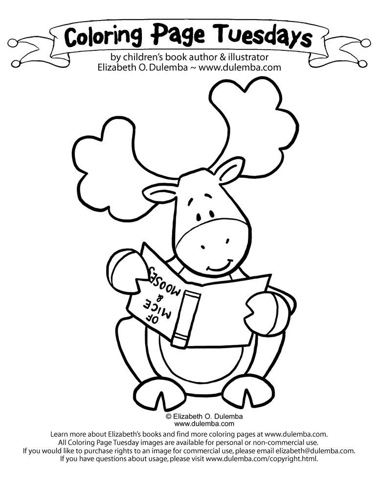 Free Moose Coloring Pages Activity printable