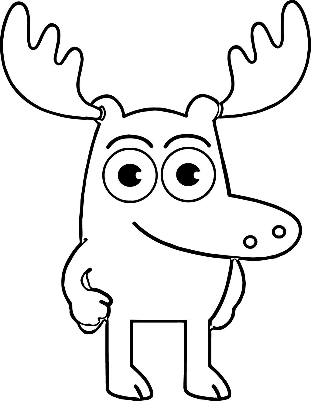 Free Moose Coloring Pages Animated for Adults printable
