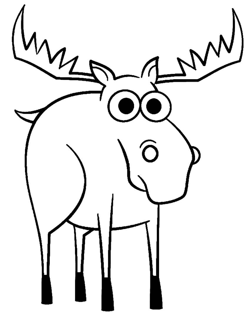 Free Moose Coloring Pages Online printable