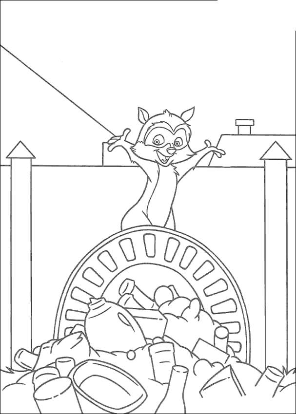 Free Over The Hedge Coloring Pages Clipart printable