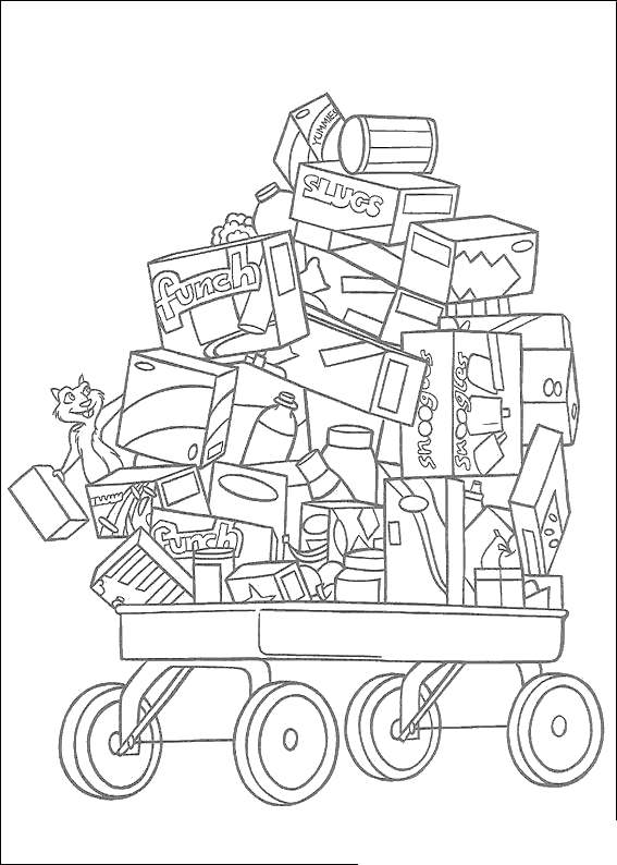 Free Over The Hedge Coloring Pages Hammy Shopping printable