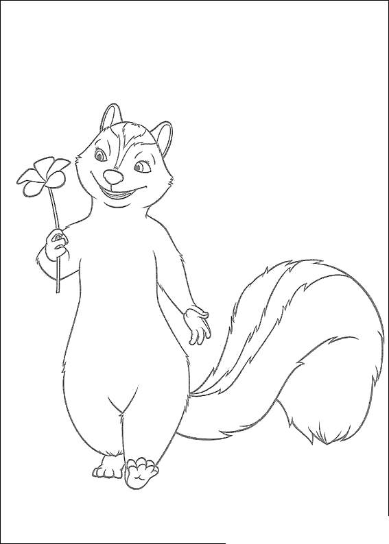 Free Over The Hedge Coloring Pages Stella for Girls printable