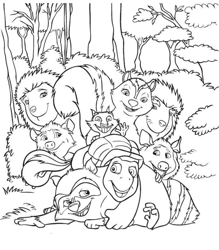 Free Over The Hedge Coloring Pages for Kids printable