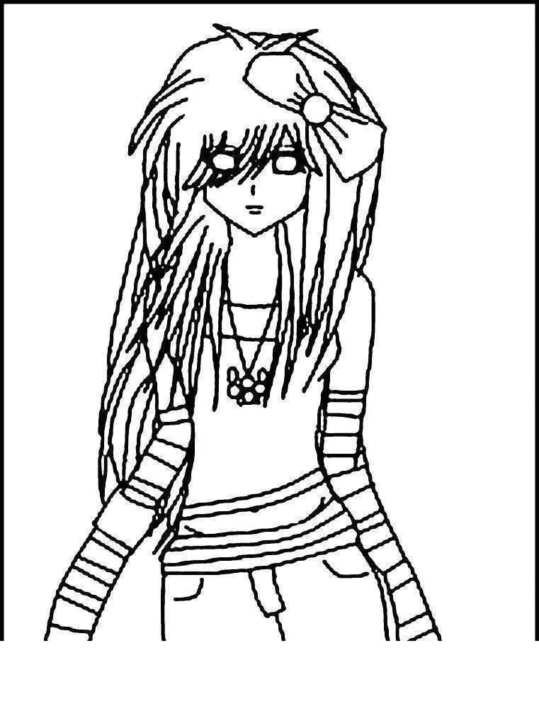 Free Printable Emo Coloring Pages Online printable