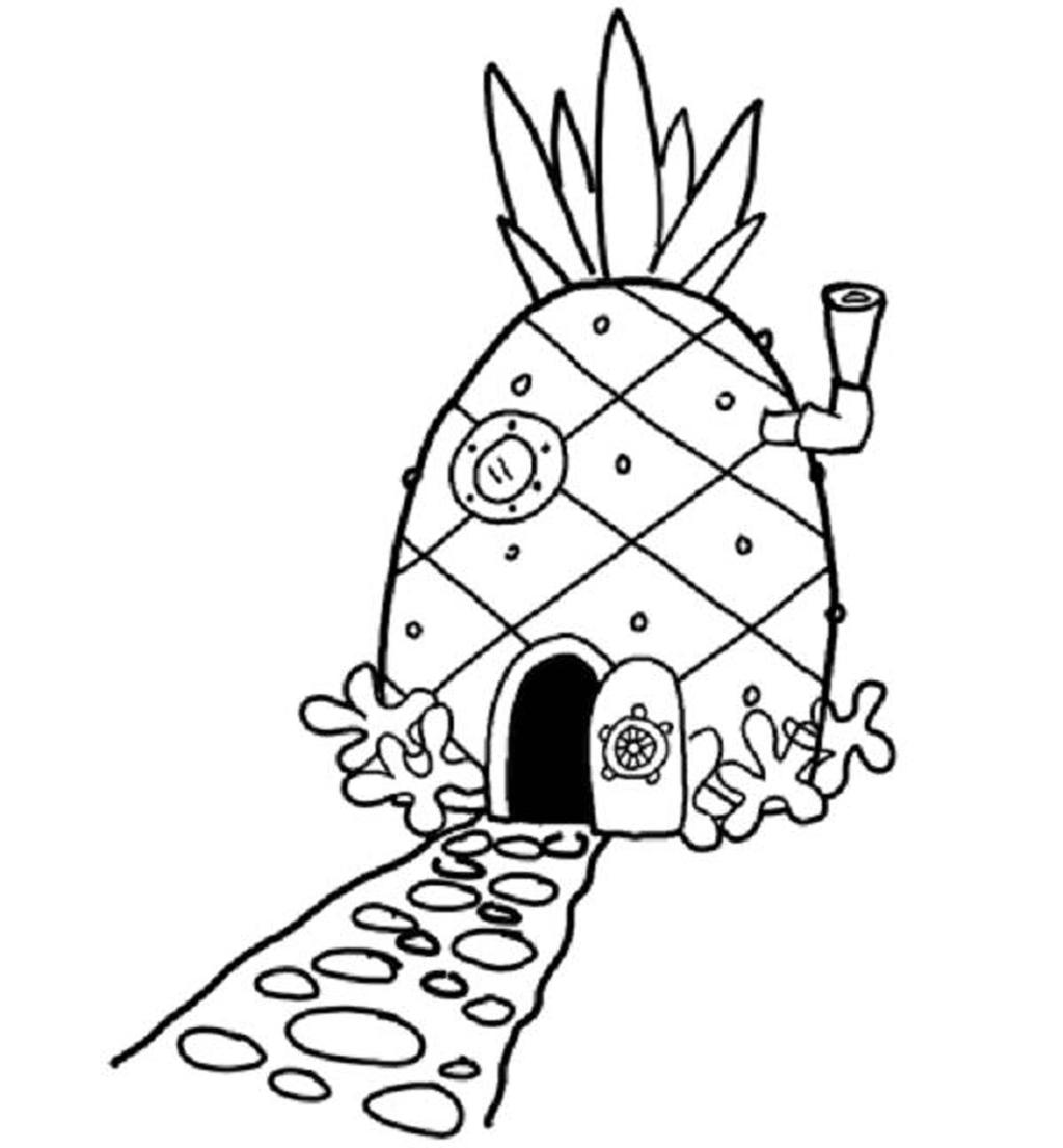 Free Squidward Coloring Pages Patrick Star House printable