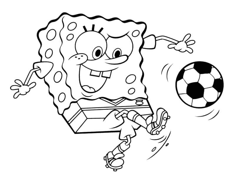 Free Squidward Coloring Pages Play Football printable