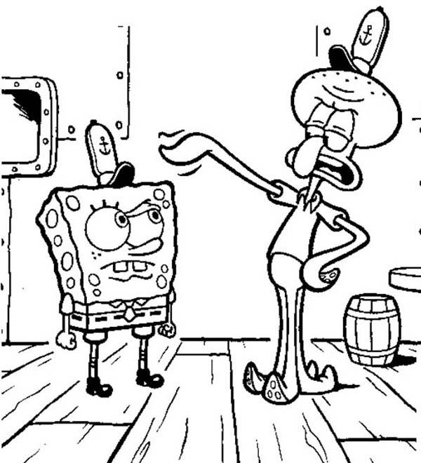 Free Squidward Coloring Pages SpongeBob SquarePants printable