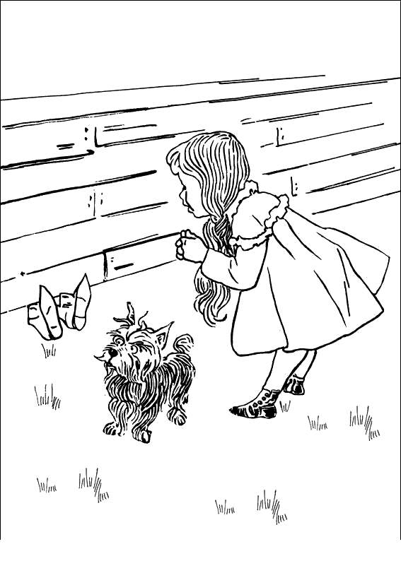 Free Wizard Of Oz Coloring Pages Chibi Dorothy printable