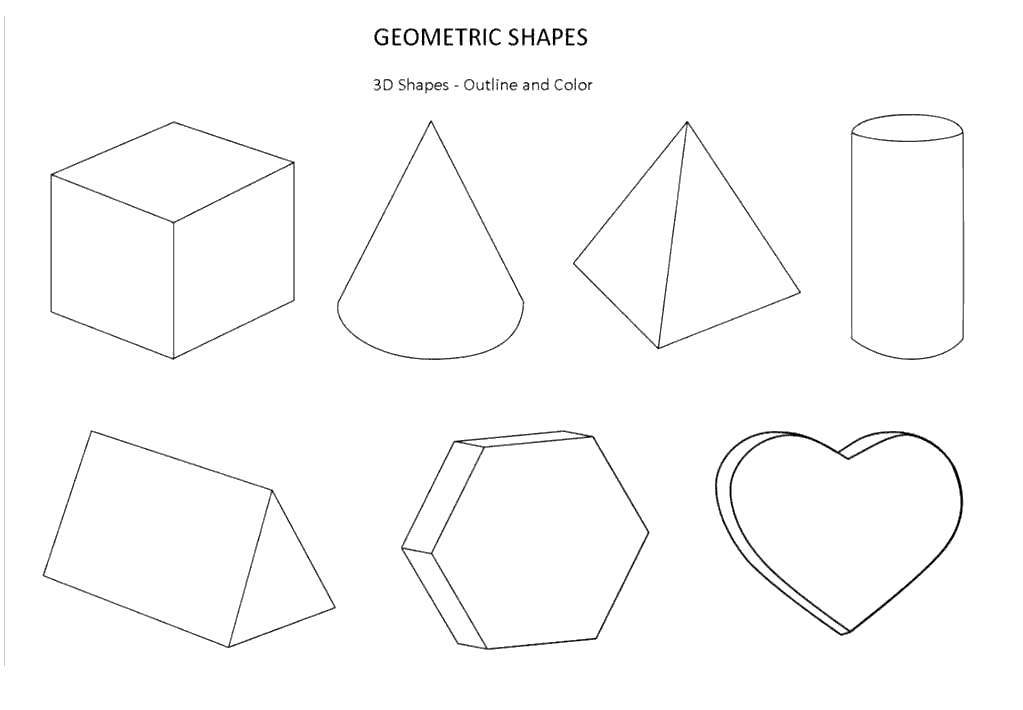 3d Coloring Pages For Kids Printable