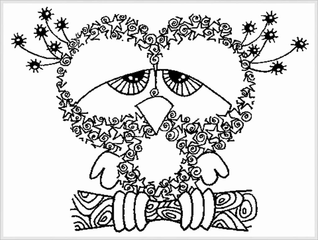 Free Aesthetic Coloring Pages Baby Owl printable