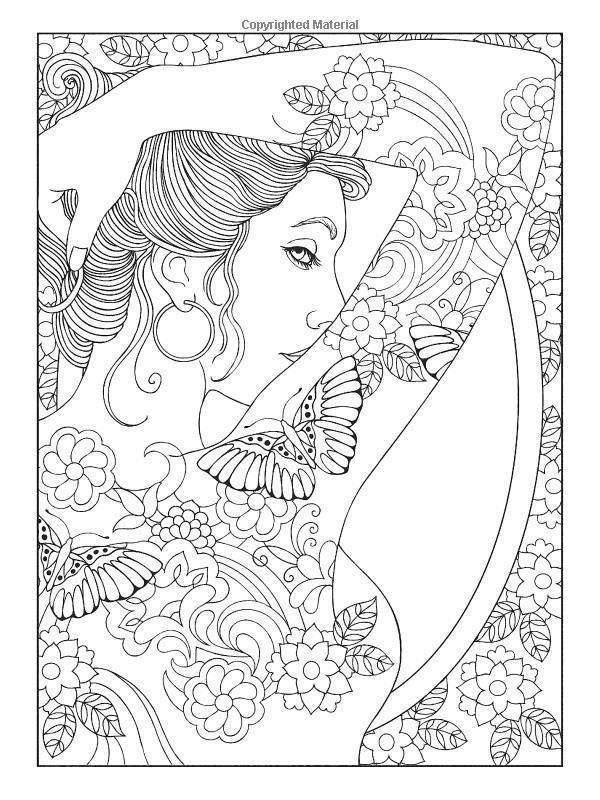 Beautiful Girl Aesthetic Coloring Pages - Free Printable Coloring Pages