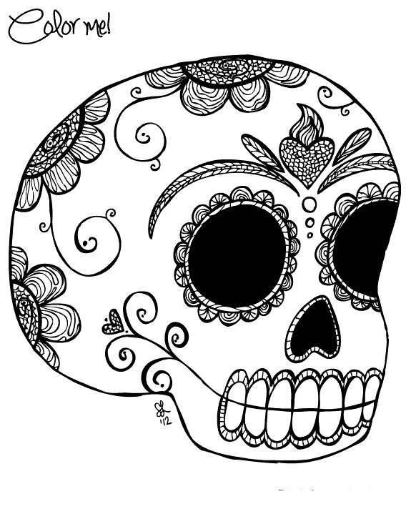Free Calavera Coloring Pages Day Of The Dead  Skeleton printable